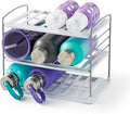 YouCopia UpSpace Water Bottle and Travel Mug Cabinet Organizer, Adjustable Storage Rack for Kitchen Organization, 3-Shelf