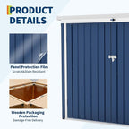 Outdoor Storage Shed,80 Cu.Ft Outdoor Trash Storage Box 5.8x3.3 FT with Lockable Door&Sloped Roof,Cabinet with Multi-Use Rust Prevention Galvanized Steel Enclosure for Yard, Garden, Patio
