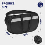 Collapsible Laundry Baskets, Foldable Tear Proof Pop Up Hamper with Reinforced Carry Handles, Durable Laundry Hamper for Home, Laundry, Bathroom, Dorm or Travel (Black, 2 Pack)