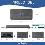 2PCS Water Absorbing Stone Tray, Fast Drying Stone Sink Tray, Water Absorbent Diatomite Trays, Stones Soap Trays, Diatomite Coasters for Kitchen Sink Bathroom Counter, Hand Soap Dish & Holders