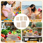20 Pack Reusable Cotton Mesh Produce Bags Washable Grocery Vegetable Bags with Drawstring Farmers Market Bag for Grocery Shopping Fruits Storage Transporting Storing (4XXL,4XL,4L,4M,4S)