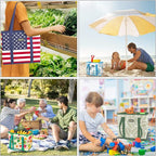 BALEINE 3Pk Reusable Grocery Bags, Foldable Shopping Bags for Groceries with Reinforced Bottom & Handles (Mosaic)