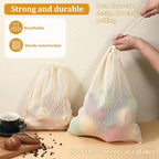 20 Pack Reusable Cotton Mesh Produce Bags Washable Grocery Vegetable Bags with Drawstring Farmers Market Bag for Grocery Shopping Fruits Storage Transporting Storing (4XXL,4XL,4L,4M,4S)