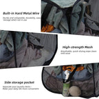 Collapsible Laundry Basket 90L, Foldable Mesh Pop-up Laundry Hamper with Handles, Dirty Clothes Hamper for Laundry with Side Storage Pocket(Green, 2PCS)