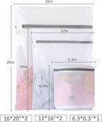 GOGOODA Mesh Laundry Bags for Delicates Durable Protective Wash Bags Travel Storage Bags for Intimates Lingerie,5PCS（2M,2L,1 Bra Bags）