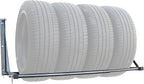 MaxxHaul Adjustable Wall Mount Folding Tire Rack – 32 to 48 Inch Width – 300 lb Capacity – Heavy Duty Steel Garage Tire Storage Holds 4 Tires – 70489