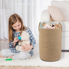 Cotton Rope Laundry Basket Hamper for Clothes Woven Storage Basket for Living Room Bedroom Boho Tall Rope Baskets for Blanket Toys Pillow Towels Baby Nursery Hamper Bin Large jute