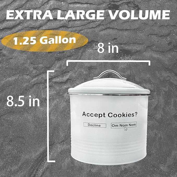 Unique Cookie Jars with Lids Airtight, Cute COOKIE TINS with Lids, Vintage Cookie Jars for Kitchen Counter Decorative, Large Cookie Jar Funny & Creative Cookie Container