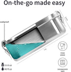 Bambaw Stainless Steel Lunch Box 40 oz, Metal Lunch Box with Adjustable Compartment, Leakproof Stainless Steel Bento, Food Grade Metal Sandwich Container