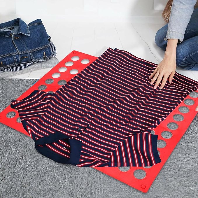 2 Pack Shirt Folding Board Adult ABS T Shirt Folder Clothes Folding Board Laundry Folder Boards Fast Foldable Laundry Organizer Liner Sorter Fold Helper For Adults Children Travel Home Dorm