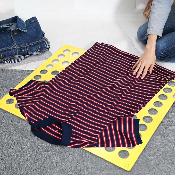 T Shirt Folder Clothes Folding Board, CollapsiblePlastic Laundry Aid, Adjustable SpeedFlip Organizer, Household Liner SorterOrganiser, for Clothing Easy Fast Home Travel Dorm Organization
