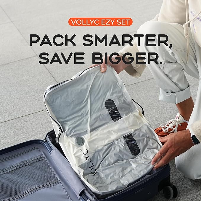 25L Waterproof Travel Vacuum Bags with Pump, Tear-Resistant Design,Lightweight Compression Storage, Durable Vacuum Seal Bags for Clothing Travel Luggage, Camping, Hiking & Road Trips