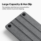 Sink Caddy Kitchen Sink Organizer, Water Absorbing Stone Tray for Sink,Diatomite Bathroom Counter Tray,Faucet Drying Mat Protector Coaster Soap Dish Rack Riser Vanity Dispenser Sponge Holder,10" x 4"