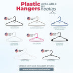 Neaties Heavy Duty Clothes Hangers 36 Pack – Made in the USA – 8lb Capacity Plastic Hangers for Adult Clothing – Durable for Pants, Coats, Jackets, or Jeans – White & Mint
