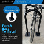 Sandbaggy In Ground Bike Rack | U Shaped, Commercial, Outdoor, 1 Loop, Steel | Black, 14.5" x 34" (20)