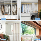 Closet Rods for Hanging Clothes, 17 to 39 Inch Heavy Duty Stepless Adjustable Closet Hanging Rod, 1.3 Inch Diameter Metal Closet Rod for Wardrobes Laundry Bedroom RV, Gold