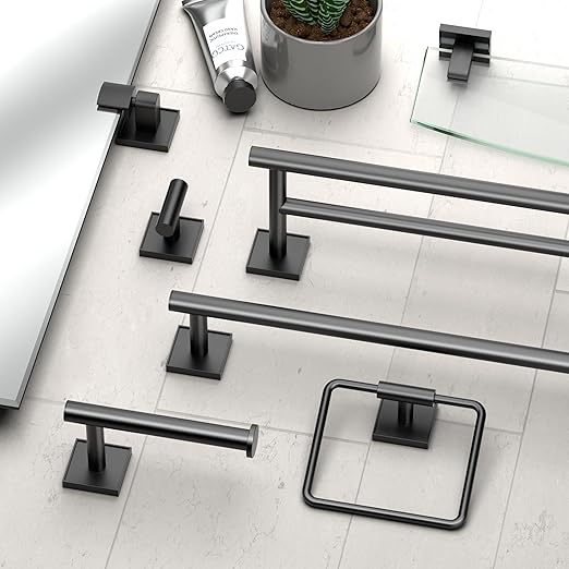 Gatco 5616MX Mode Glass Shelf, Matte Black