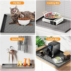 Silicone Under Sink Mat 28" x 22", kitchen Essentials and Gadgets, Shelf liner and Cabinet Protector, Home Organizers and Storage, Waterproof Bathroom Tray