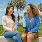 18oz Insulated Stainless Steel Water Bottle, Wide Mouth Double Wall Vacuum, Silicone Straw, Sweat & Leak Proof, BPA Free Insulated Water Flask for Travel, Keep Cold 24h Hot 12h, Cerulean