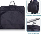 KIMBORA 43" Suit Bags for Closet Storage and Travel, Gusseted Mesh Hanging Garment Bags for Men Suit Cover With Handle for Clothes, Coats, Jackets, Shirts（3 Packs，Black）