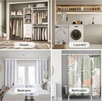 1.3 Inch Diameter Closet Rods for Hanging Clothes, Metal Heavy Duty Closet Rod 17-28 Inch Adjustable, White Closet Bar for Hanging Clothes, Suitable for Closet, Wardrobes, Bathroom, Windows
