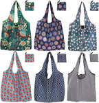 Reusable Grocery Bags, 6 Pack 50Lbs Foldable Fashion Washable Shopping Bags, Large Boho Tote Bags For Groceries, Bulk Market Cloth Storage Bags, Utility Aesthetic Personalized Gifts For Women