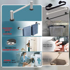 ULIBERMAGNET Magnetic Towel Holder,1 Set Magnetic Towel Rail Silver with Adjustable Length, Non-Slip Stainless Steel Towel Rail for Refrigerator, Oven, Dishwasher, Cabinet, Laundry