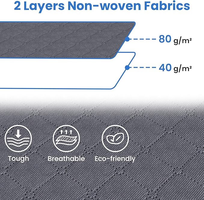Fab totes Storage Bags,Clothes Blanket Storage Bins Foldable Closet Organizers with Reinforced Handle for Home Dorm Storage and Organization,Fabric Bags for Organizing Sheets,Clothing (Grey,4 Pack)