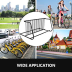 10 Bike Rack Stand, Commercial Grid Dual Sided Bike Rack Ground, Bicycle Storage Stand Floor Parking Stand for Garages, Stores, Schools & Universities, Powder-Coated Steel