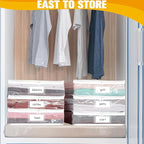 Plastic Storage Bags with Easy-Glide Zipper, Pack of 6, Durable Clear Vinyl Zippered Storage Bags for Clothes Sweaters Comforters Blankets Sheets Bedding (15.7 x 13.8 x 2.5 Inch)