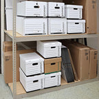 Universal 9522101 Medium-Duty Easy Assembly Legal File Storage Box - White (12/Carton)