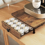Coffee Pod Drawer Holder, Coffee Pod Drawer for K Cup, 35 Capacity Coffee Capsules Storage Organizer, Sliding Mesh Basket, for Home Office, Kitchen, Rustic Brown KH08BRG1