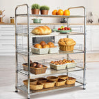 4 Pcs Chrome Wire Shelf Ledge 36 L x 4 H Wire Shelving Side Ledge Metal Shelves Accessories Pantry and Garage Storage (Silver)