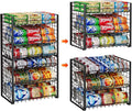 JKsmart 3-Tier Stackable Can Rack Organizer for Pantry, Adjustable Can Storage Holder for Various Ounces of Canned food Soda Drinks, Can Dispenser for Kitchen Cupboard Cabinet, 2 Pack