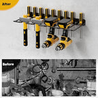 Power Tool Organizer, Drill Holder Wall Mount, Heavy Duty Garage Tool Organizer and Storage, Suitable Tool Rack for Tool Room, Workshop, Garage (Black-1 Tirer)