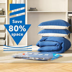 MEIQIHOME Vacuum Storage Bags, Space Saver Sealer Bags,Vacuum seal bags for clothing, Pillows, Comforters, Blankets, Bedding,6 LARGE