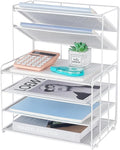 OPNICE 6-Tier Letter Tray Paper Organizer, Desk Organizers and Accessories, Desktop File Organizer, Office Desk Accessories for Office Supplies(White)