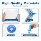 HOUSE DAY 10 Medium Vacuum Storage Bags with Pump,Space Saving Vacuum Seal Bags For Clothing Travel,Vacuum Storage Bags For Clothes, Bedding, Moving, Camping, Toys, Travel & Organization, Hand Pump