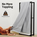 KES 42" H Bathroom Free Standing Towel Rack, Freestanding Floor Towel Rack Stand 2 Tier with Marble Base for Bathroom Floor, Double Large Bath Sheet Extra High Thick, Matte Black, BTH503-BK