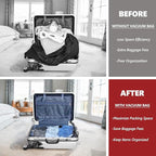 Vacuum Bags for Travel with Rechargeable Pump, 8 Small Compression Packing Seal Bags for Luggage Suitcase, Space Saver for Clothing and Clothes Storage Travel