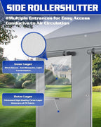 10x20ft Heavy Duty Carport, Waterproof UV Resistant Portable Garage Shelter with Rustproof Steel Frame, Car Canopy for Outdoor carport, Home Party and Workshops