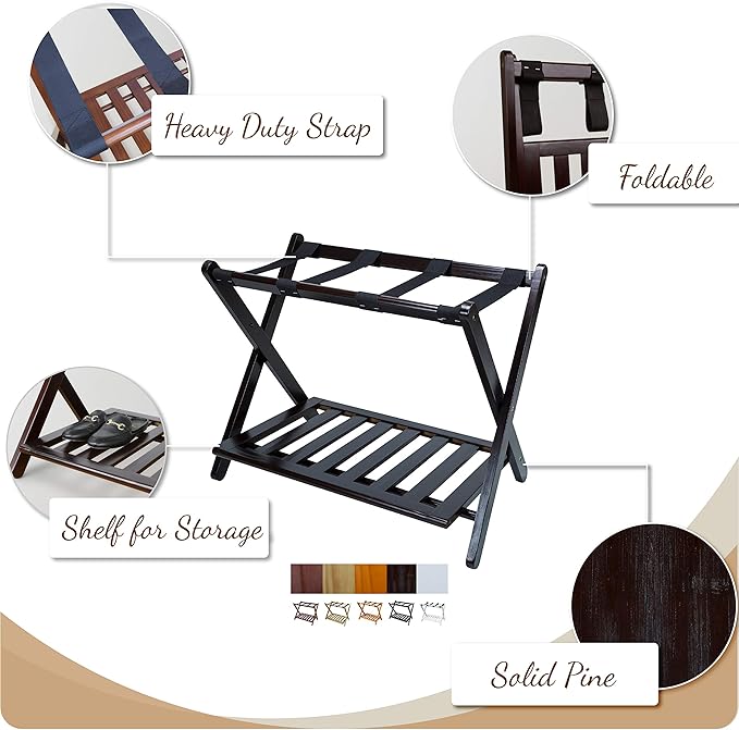 Casual Home Luggage Rack, White (New)