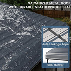 EROMMY 20x40 FT Metal Carport, Heavy Duty Carports with Galvanized Steel Roof and Frame, Sturdy Car-Shelter in All Weathers, Easy Assembly Car-Canopy for 2 Cars, SUV, Tractors and Boat, Gray