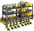 Power Tool Organizer Wall Mount, 4 Layer Heavy Duty Metal Power Tool Storage Rack, 8 Drill Holders Wall Mount, Utility Racks Cordless Tool Storage Rack for Garage Workshop