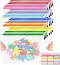 Mesh 24pcs Zipper Pouch Bags - A3 Size, 8 Color Mesh Zipper Pouches for Organizing, Board Game, Travel, School & Office