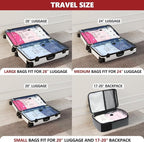 Vacuum Bags for Travel with Rechargeable Pump, 8 Small Compression Packing Seal Bags for Luggage Suitcase, Space Saver for Clothing and Clothes Storage Travel