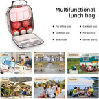 Lunch box Lunch bag for men women Insulated Lunchbox Lunch bags for Work Picnic Travel (Leopard)