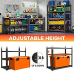 5 Tier Tall Storage Shelves, Heavy Duty Garage Shelving Unit, Adjustable Metal Shelves for Garage Storage, Basement, 35.4" W x 16" D x 71.2" H