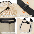 Lifewit Laundry Bag, Extra Large Laundry Backpack with Shoulder Straps and Mesh Pocket for Laundromat, Heavy Duty Laundry Bag Backpack for Dirty Clothes for College Dorm/Travel/Apartment, 120L, Khaki
