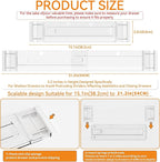Yieach 12Pack 3.2 Inch Shallow Acrylic Drawer Dividers for Clothes -Expandable from 15-21''- Adjustable Drawer Dividers for Baby Clothing,Sock,Underwear,Clear in Drawer Separators for Dresser,Kitchen